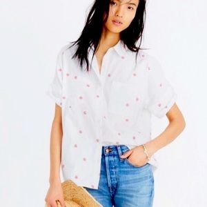 Madewell Daisy Embroidered Courier Top